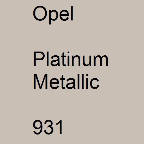 Opel, Platinum Metallic, 931.